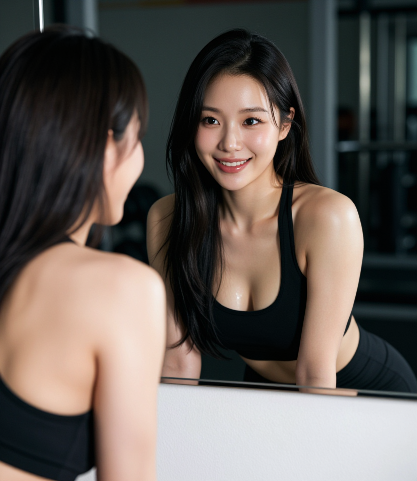 거울 속의 변화된 나