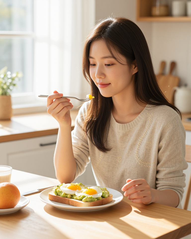 아침의 햇살과 달걀